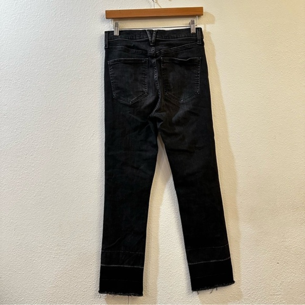 Veronica Beard Ryleigh Slim Straight High Rise Jeans Washed Onyx Size 28 - Picture 7 of 13